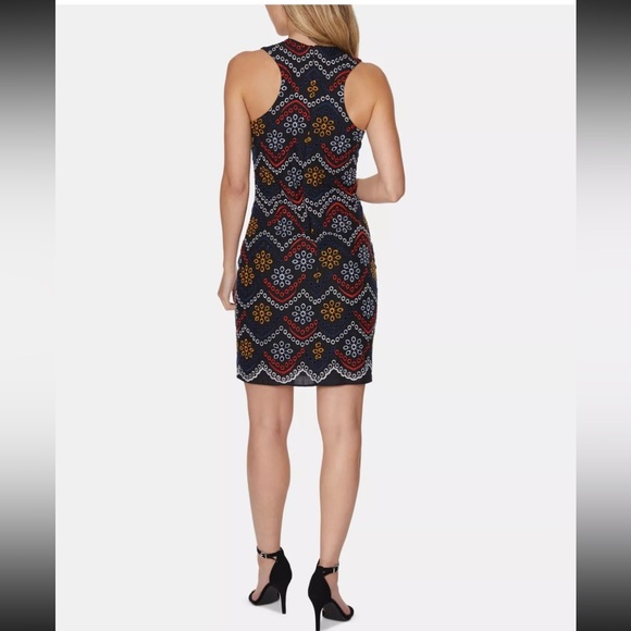 NWT LAUNDRY Womens Embellished Tribal Sleeveless V Neck Dress Size 14 - Picture 2 of 6